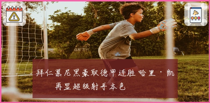 拜仁慕尼黑豪取德甲连胜 哈里·凯恩再显超级射手本色